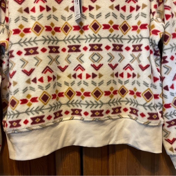 Natural Reflections Women's 1/2 Zip Pullover Long Sleeve Fleece Fair Isle XL NEW - Picture 5 of 8